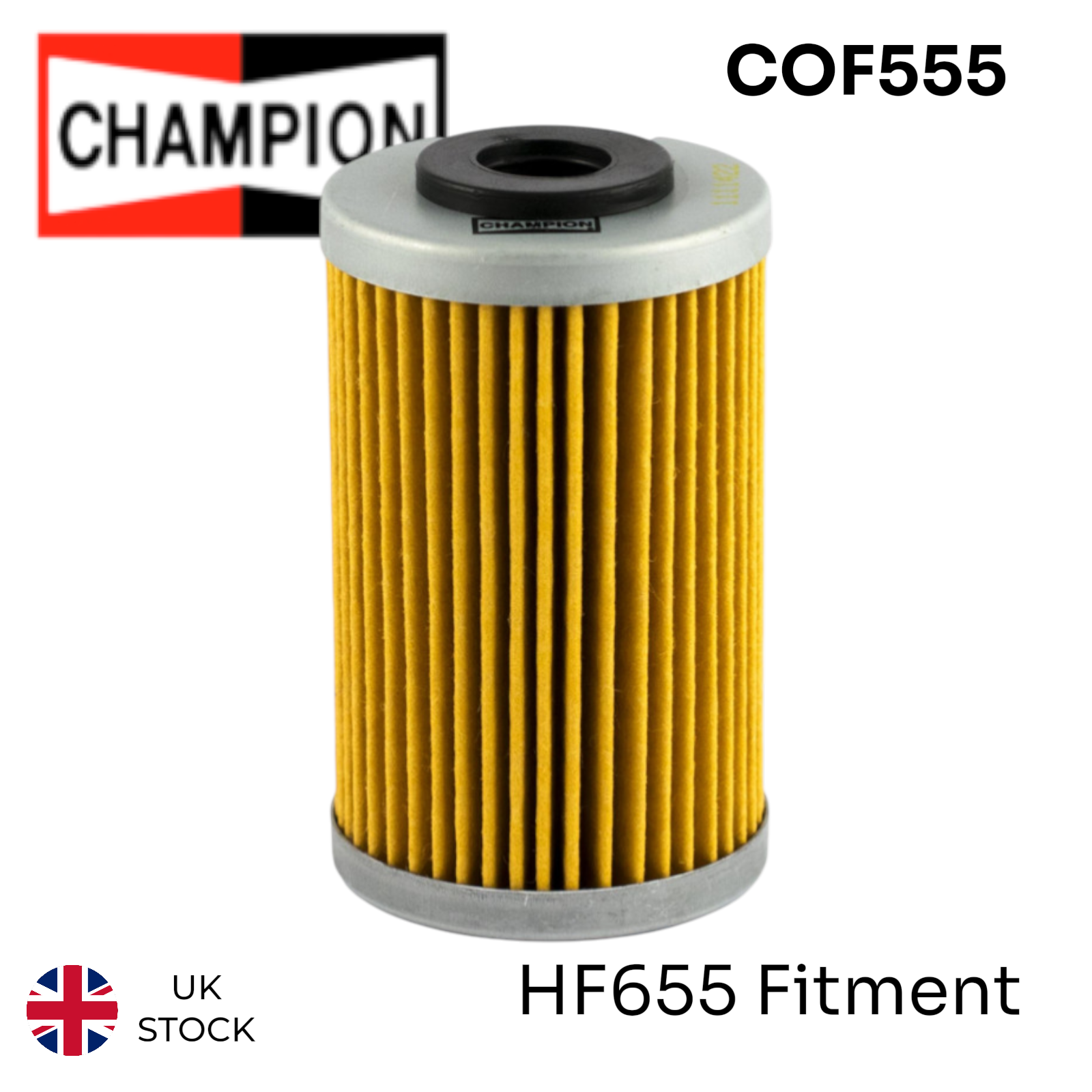 Champion Premium Oil Filter replaces HF655 - High quality aftermarket filter