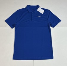 Nike Men's Dri-FIT Core Solid Golf Polo Shirt Royal Blue FZ5646-480 Size Small