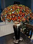 Vintage Tiffany Style Table Lamp With stained glass Base