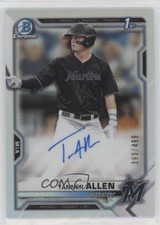 2021 Bowman Draft Chrome Pick Refractor 393/499 Tanner Allen #CDA-TA Auto z3a