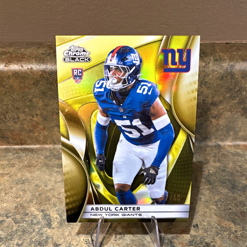 2025 Topps Chrome Black Abdul Carter RC Gold Refractor 32/50! 🔥