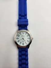 Women's Geneva Quartz Watch. Blue Band. New Battery. J24