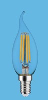 Led Retrofit E14 Kerze Klar Geschweift Filament 4,5W Warmweiß 2700K