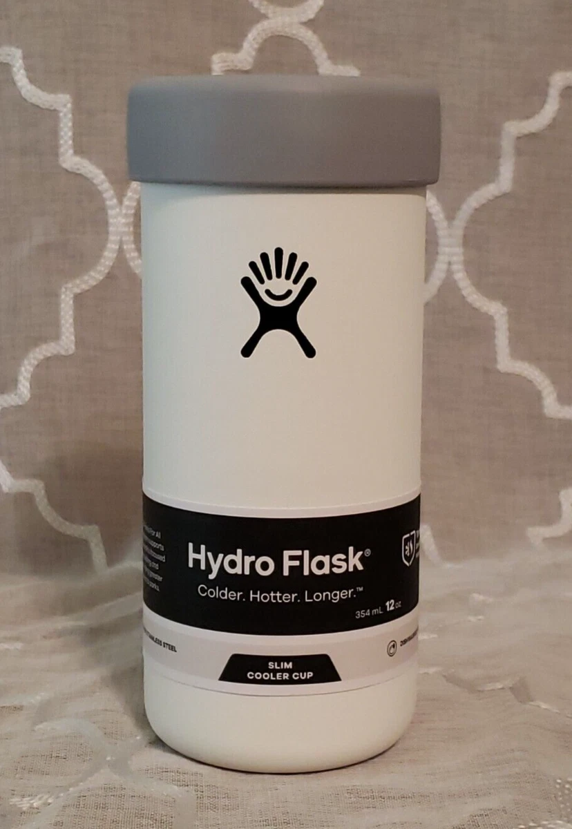 Hydro Flask 12 oz SLIM Cooler Cup - WHITE - Free Ship - NEW