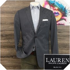 RALPH LAUREN Mens Blazer Sport Coat Casual Jacket Size 42L Slim Fit Wool Suit