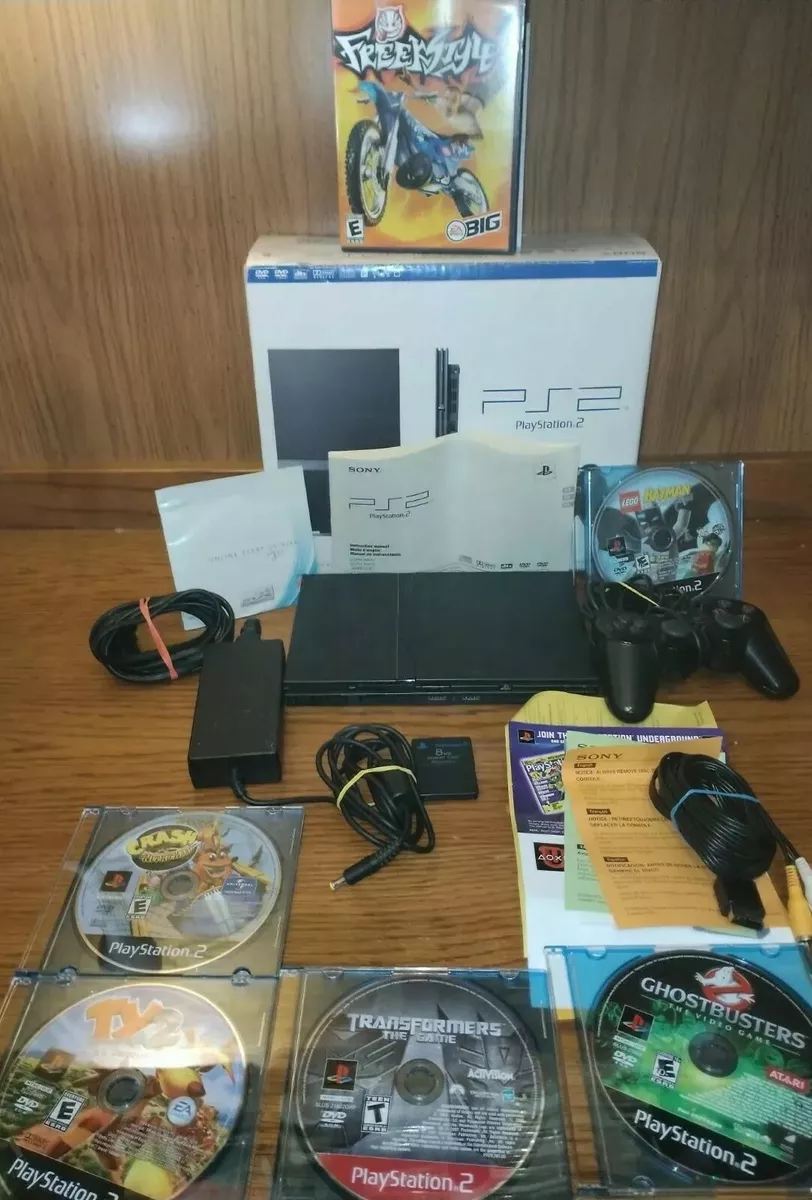 Sony Slim PS2 Console With Extra Pad, Memory Card And 20 Game Cds