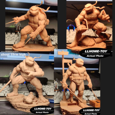 Anime Turtle team Michelangelo Leonardo Donatello Resin 3D Print GK Kit Figure