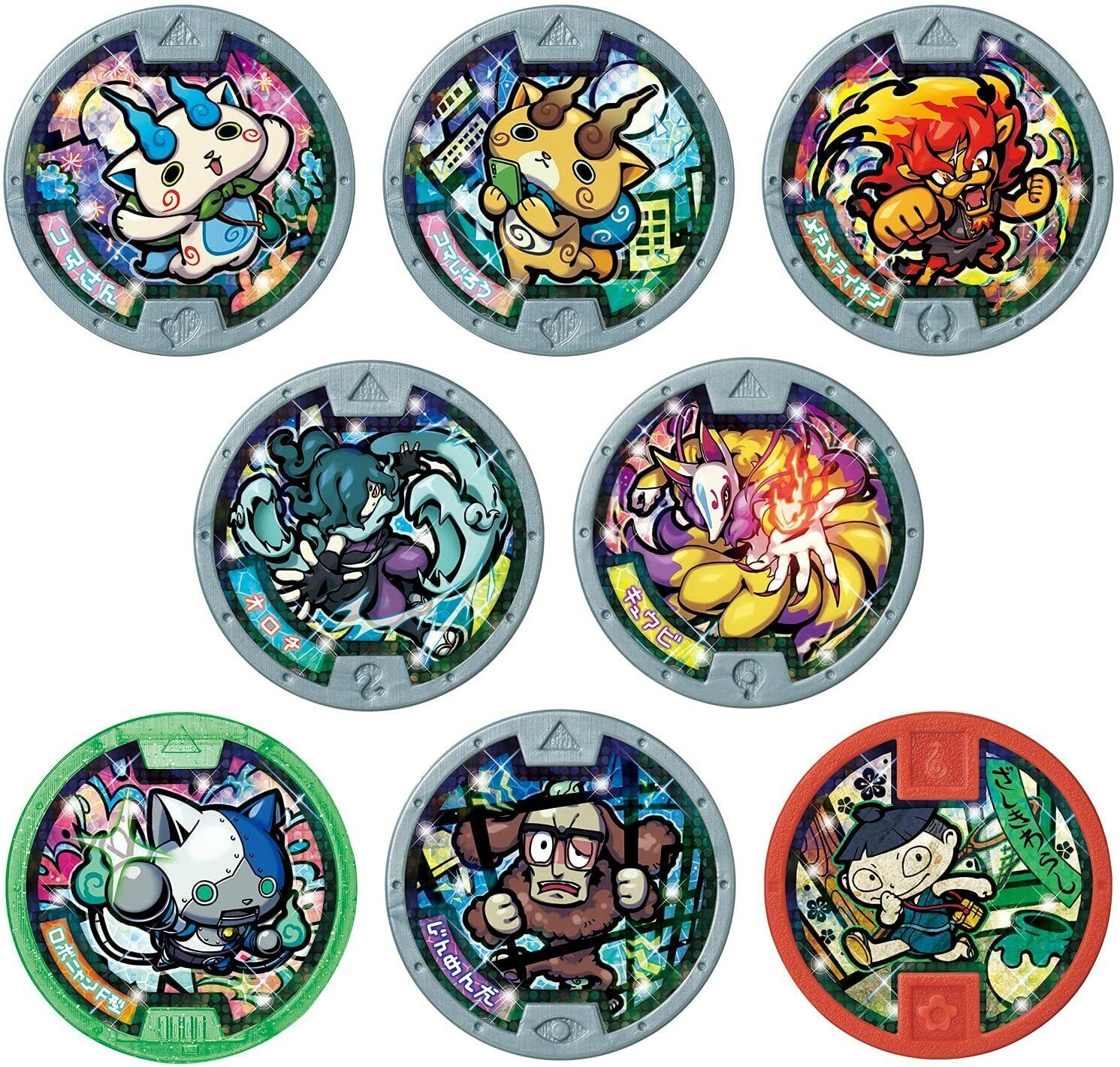 NEW Bandai Yo-kai Watch Youkai medal ♪ Set 02 Tomodachi Yokai 8 Medal Set  Japan