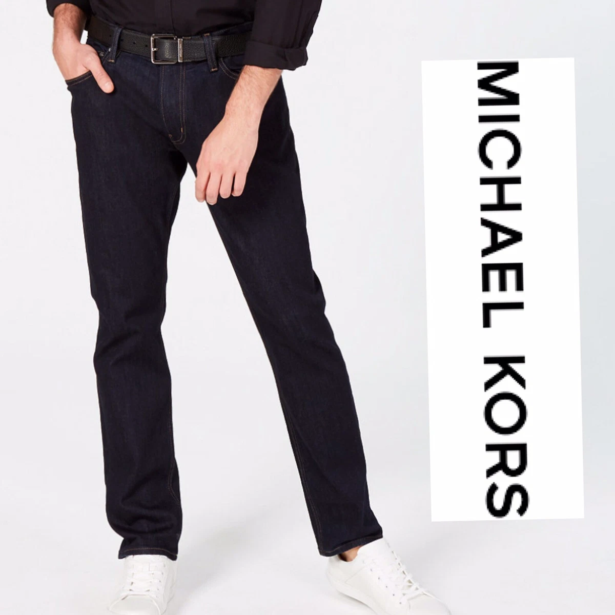 MICHAEL KORS Men s Parker Slim Fit Stretch Black Jeans Sz. W32 X