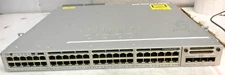 Cisco Catalyst WS-C3850-48F-S 48-Port Switch w/ C3850-NM-4-1G & 2C1-1100WAC