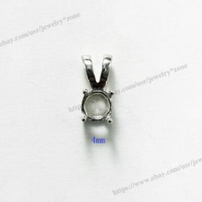 Round 4mm Semi Mount Empty Setting Sterling S...
