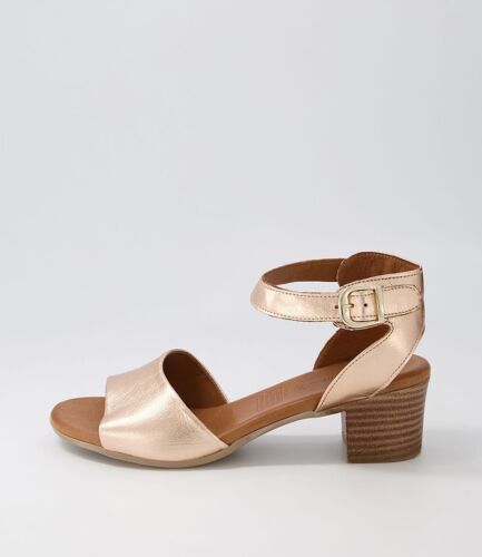 ❤️ BRAND NEW SIZE 40 EURO DIANA FERRARI ROSE GOLD LEATHER SANDALS ❤️ - Picture 1 of 5