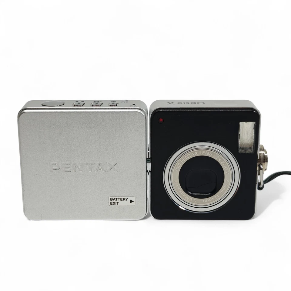 PENTAX Optio X 5MP Digital Camera Swivel Screen Compact 3x Zoom (Silver) - Boxed - Image 3 of 4