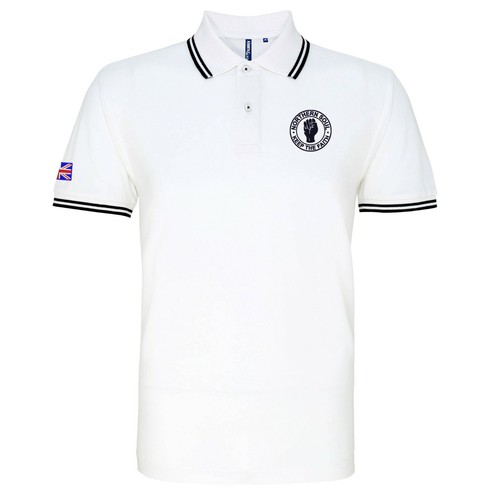 Men's Northern Soul Tipped Polo Shirt With Embroidered Fist Logo. Mod, Retro. - Picture 15 of 16