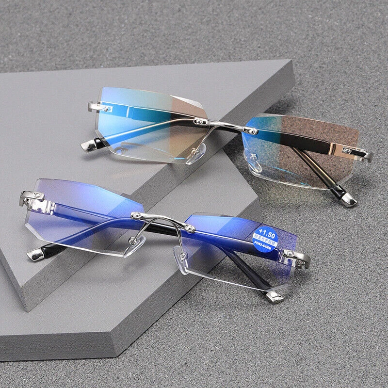 Lightweight reading 2024 glasses rimless
