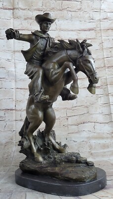 Buste De Cheval En Bronze Massif - Sculpture Animalière - Occasion