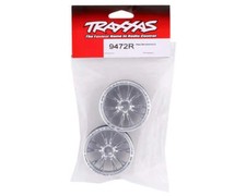 Traxxas 9472R Weld Gloss Chrome Wheels, Front, Drag Slash