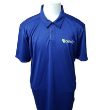 Oakley Golf Men's Size XL Solid Blue Stretch Short Sleeve Polo Shirt