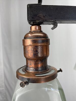 RESTORED Antique Mission Japanned Chandelier Arts & Crafts RESTORED Antique Mission Japanned Chandelier Arts & Crafts