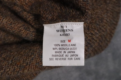 Vintage Woolrich Women's M Wool V Neck Knit Sweater Leaves Branch Leaf Khaki - Picture 5 of 7