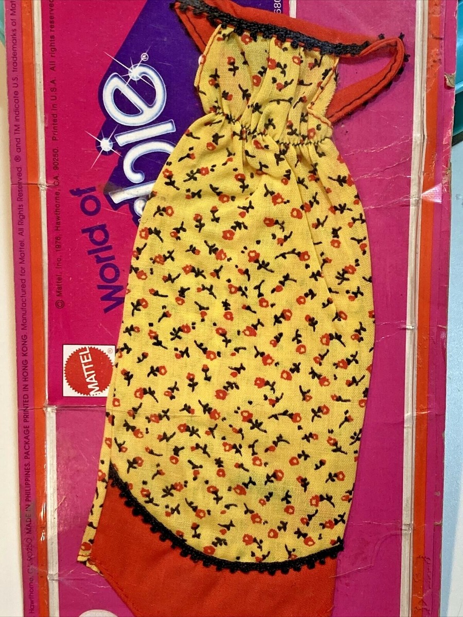Barbie風 レトロポップ 古着 ワンピース Barbie Vintage Best Buy Fashion 1978 Mattel No. 2218 Yellow