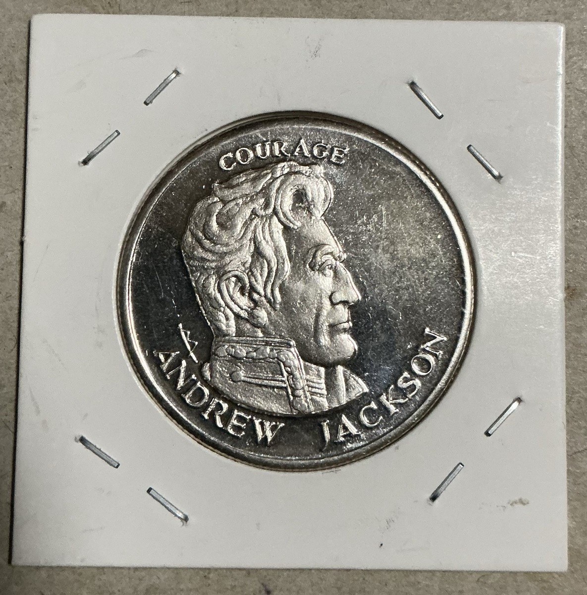 1985 Liberty Lobby 240 grains .999 Silver Medallion Andrew Jackson