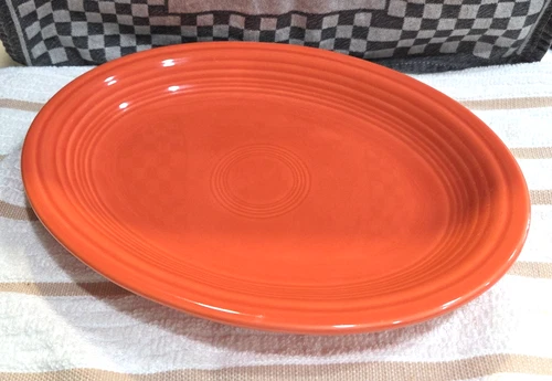 Fiesta Fiestaware Homer Laughlin 11 1/2" Oval Serving Platter | Poppy