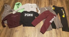 Lot of Victoria's Secret PINK Size Small 5 Sweatshirts Hoodies / 3 Sweatpants
