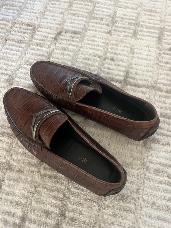 Roberto Cavalli men’s driver Shoes, brown color, US size 8 Europe 42