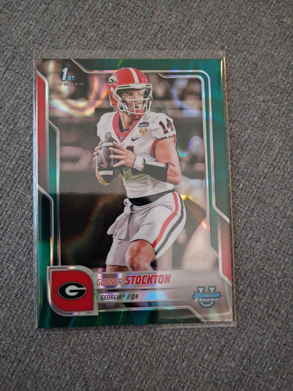 GUNNER STOCKTON 2025 Bowman U Chrome 1st Bowman Teal Lava Refractor #131 Georgia