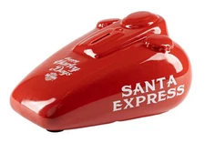 Harley-Davidson Happy Harley Days Santa Express Ceramic Holiday Tank Coin Bank