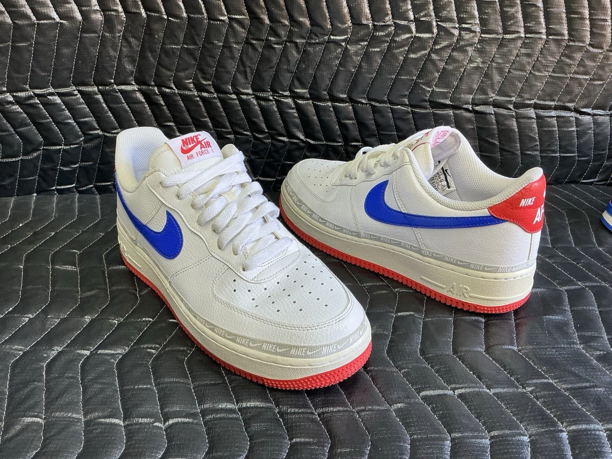 Nike Air Force 1 Low Overbranding - White Red Blue for Sale