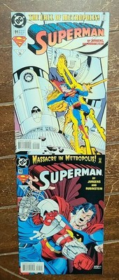 Superman #91 & #92 by Dan Jurgens & Josef Rubinstein, (1994, DC): Free Shipping!