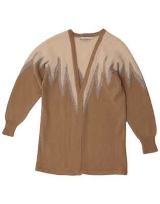 Alberto Fabiani Damen Longline Cardigan Pullover UK 14 mittelbraun BF02