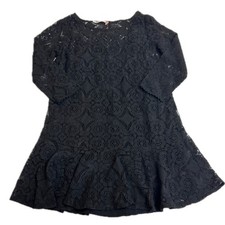 Free People Dress Womens Size 4 Black Walking To The Sun Lace Whimsigoth Witchy