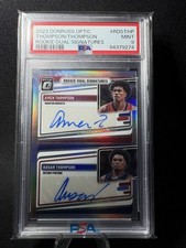 2023 Donruss Optic Amen Thompson / Ausar Thompson Dual Signatures /25 PSA 9