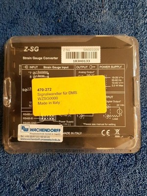 Wachendorff Z-SG SENECA DEHNUNGSMESSSTREIFEN-WANDLER BRANDNEU IN VERPACKUNG (RS 470-272) KOSTENLOSER UK-VERSAND