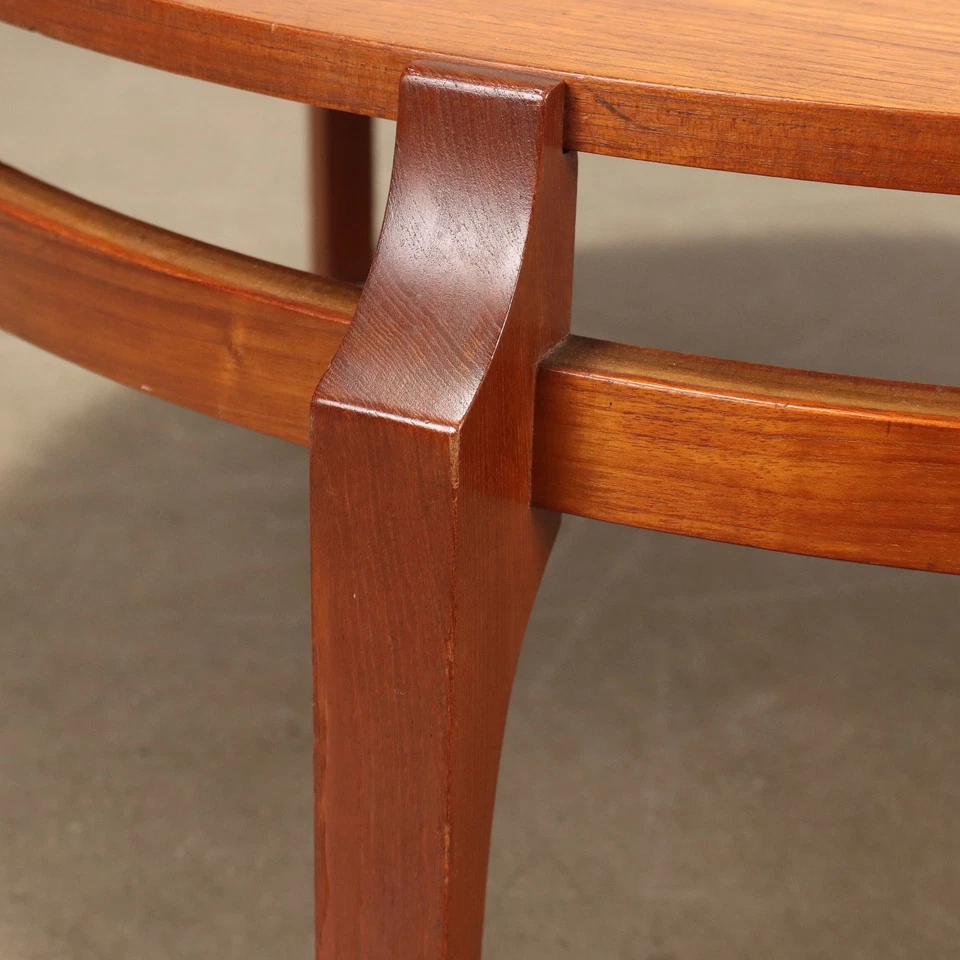 Table Basse Vintage Plaquée en Tek Italie des Années 1960 - Photo 4/4