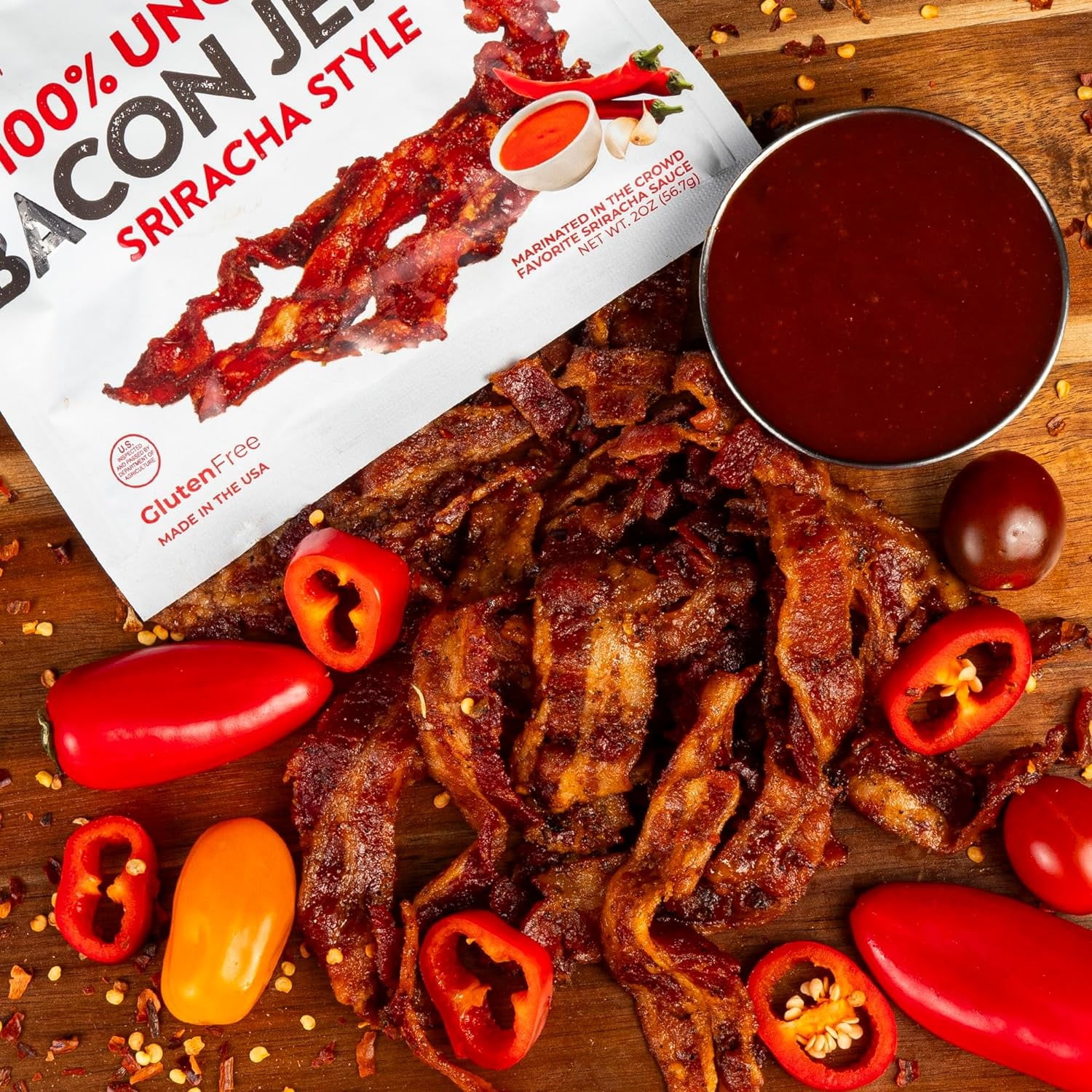 Wicked Cutz Premium Uncured Tender Bacon Jerky, High Quality Natural Smoked 