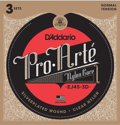 Daddario EJ45-3D Saiten 3er Set Konzertgitarre 3er Pack Gitarre Saiten D addario