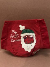 Vintage Christmas Baby First Diaper Cover Handmade Red Rare