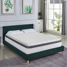 1-Inch High Density Memory Foam Mattress Topper, Superior Comfort, King, White