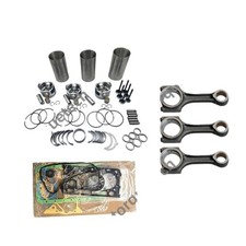 All-new Rebuild Kit+3pcs Connecting Rod For Yanmar 3tne72 Engine Af116 Tractor