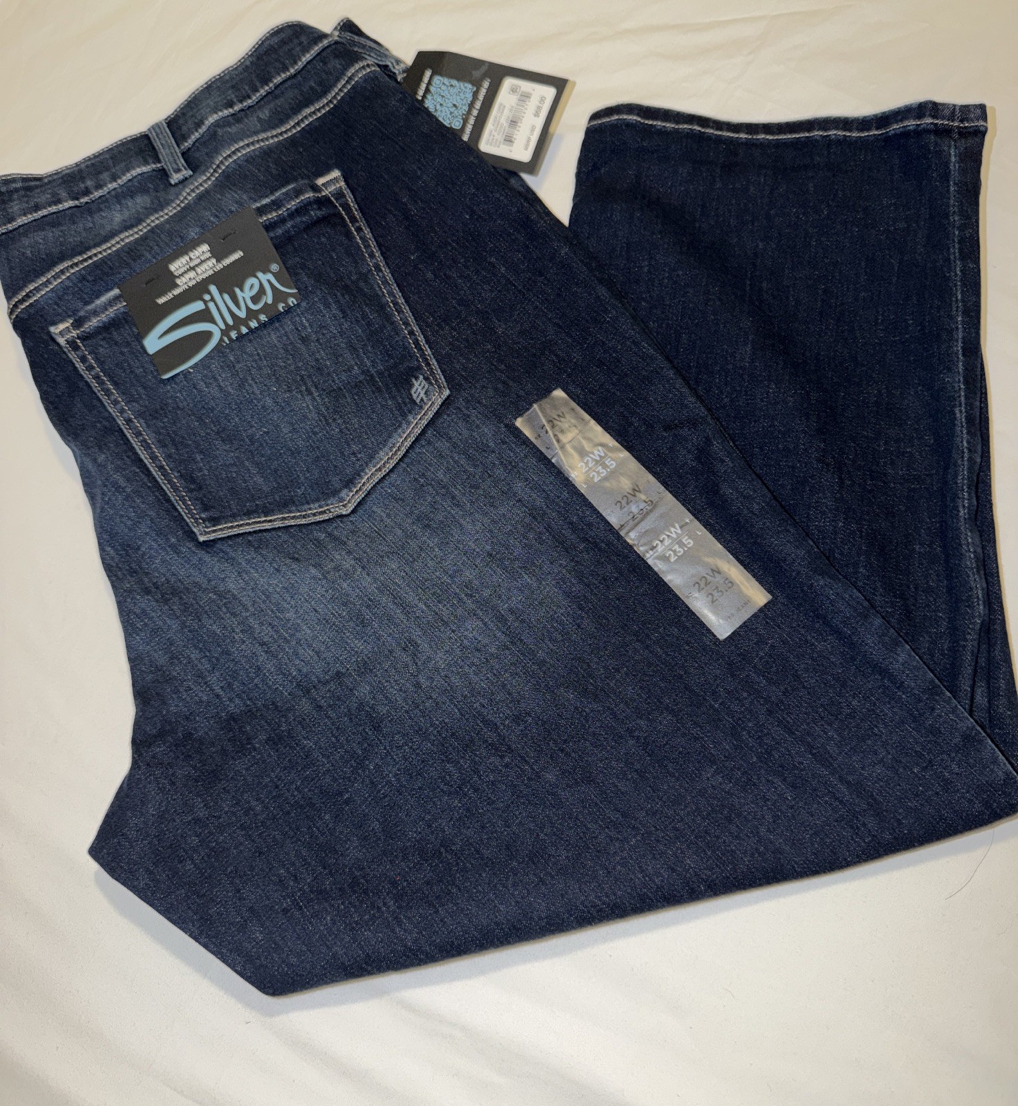 Silver Jeans Co Suki Slim Boot Jeans Womens 22W Blue Stretch Denim New