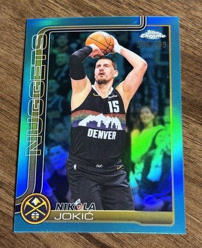 2025-26 Topps Chrome Update Nikola Jokic Denver Nuggets #12 Teal Refractor /299