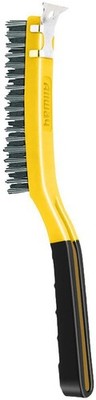 Allway Tools Soft Grip Stainless Steel Wire Brush With Scraper 3 X 19 Rows