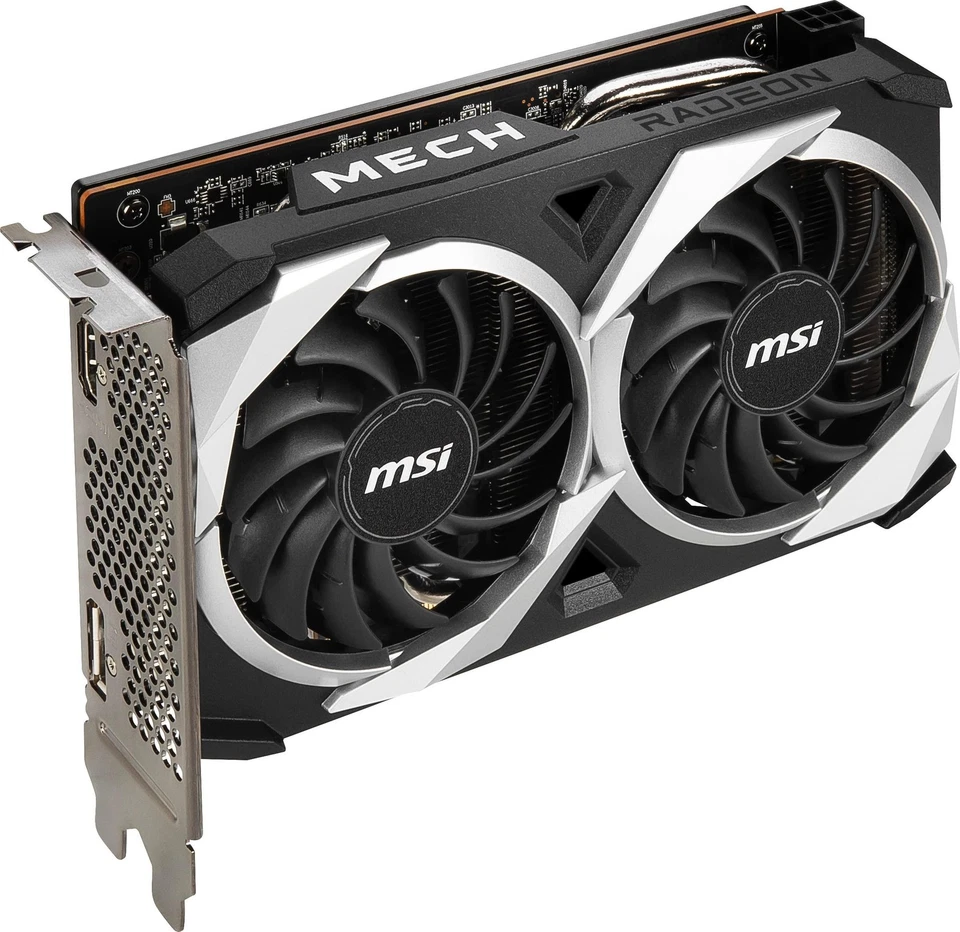 MSI Radeon RX 6500 XT MECH 2X 4G OC Graphics Card Black (V508-003R)  - Image 4 of 4