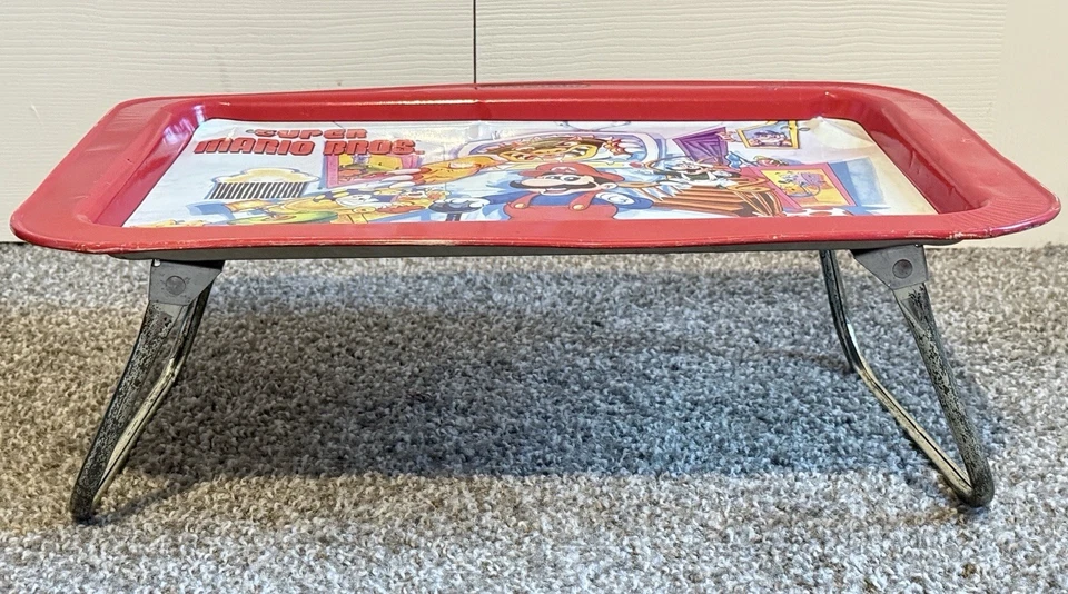 Винтажный металлический ТВ-поднос 1989 Nintendo Super Mario Bros знаковый ностальгический редкий - Изображение 3 из 4