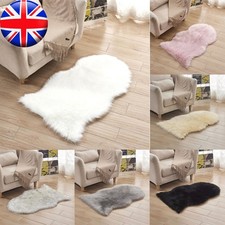 Small Carpet Non Slip Fluffy Shaggy Sheepskin Rug Bedroom Mat Soft Faux Fur Rug