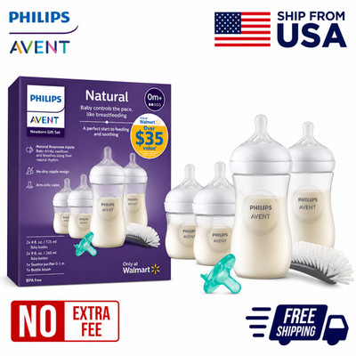 Philips Avent Natural Baby Bottle with Natural Response Nipple Newborn Gift Set.